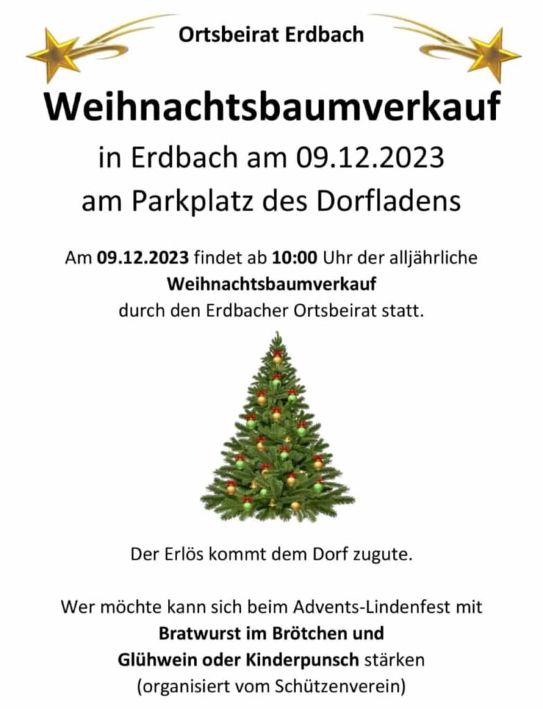 Read more about the article Adventslindenfest und Weihnachtsbaumverkauf am 09.12.2023 ab 10:00 Uhr