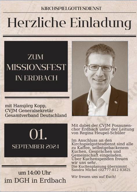 Du betrachtest gerade Missionsfest am 01.09.2024