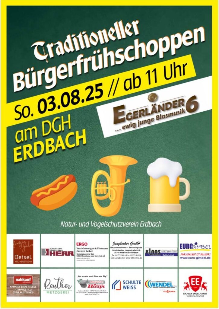 Mehr über den Artikel erfahren Bürgerfrühshoppen am 03.08.2025 ab 11 Uhr