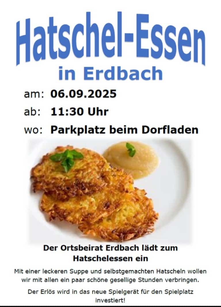 Du betrachtest gerade Hatschelessen am 06.09.2025 ab 11:30 Uhr