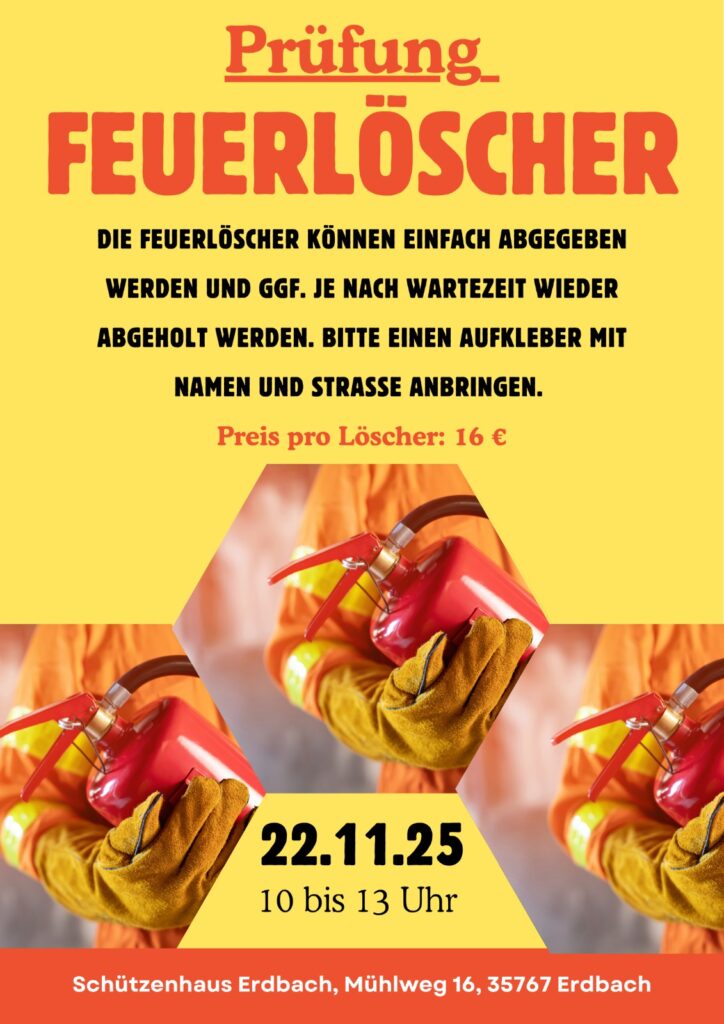 Mehr über den Artikel erfahren Reminder: Feuerlöscherprüfung am 22.11.2025