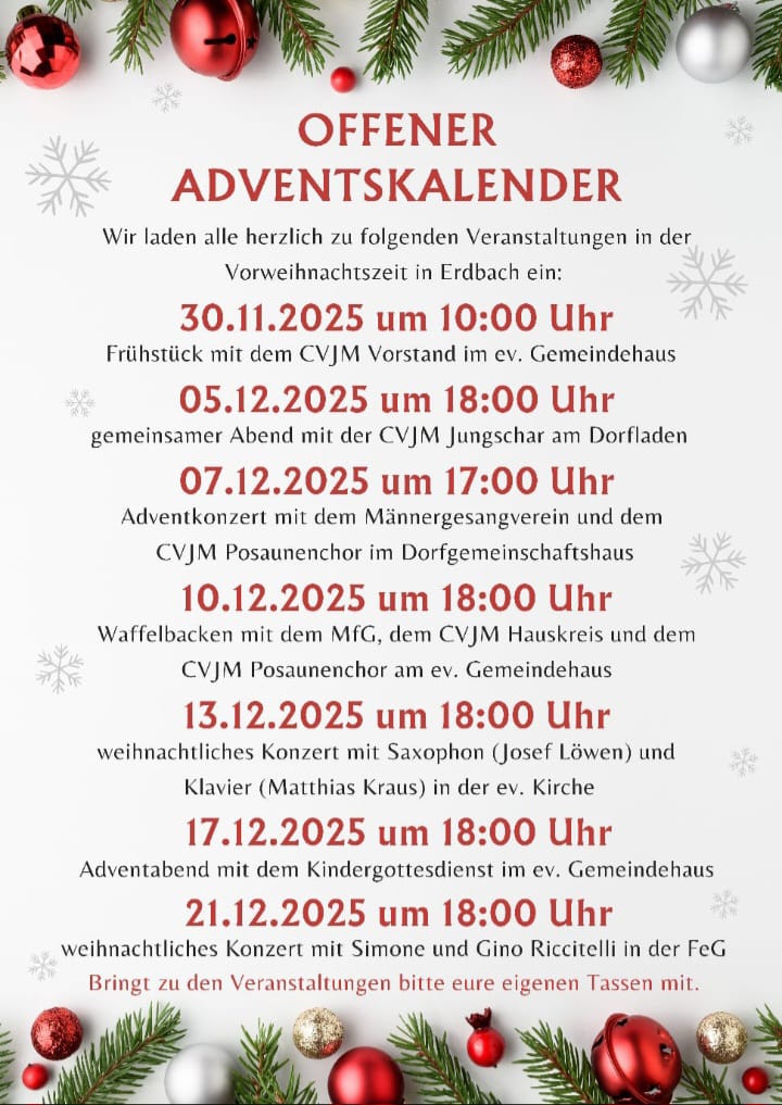 Du betrachtest gerade Einladung zum offenen Adventskalender