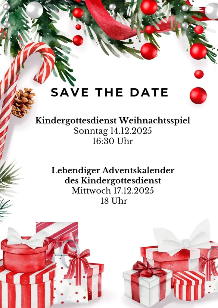 Mehr über den Artikel erfahren Kindergottesdienst Weihnachtsspiel am 14.12.2025 um 16:30 Uhr