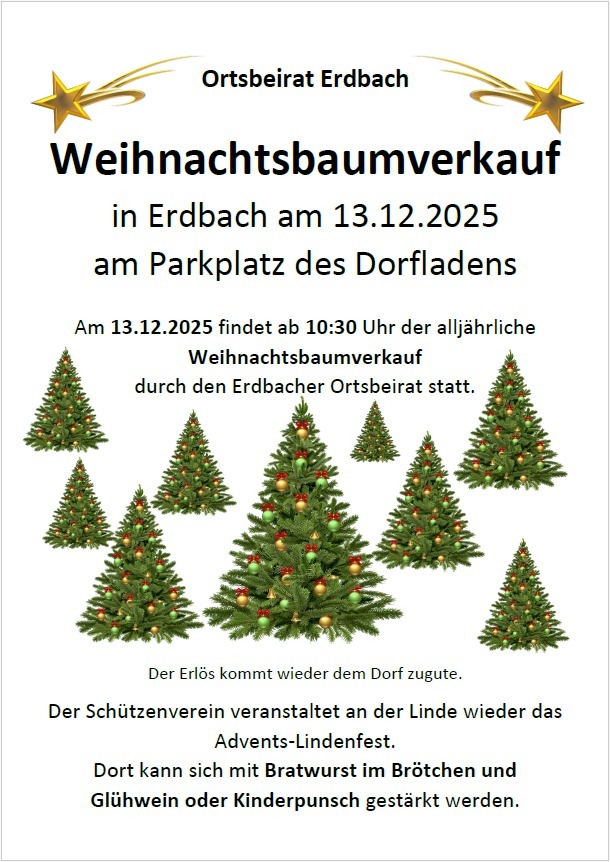 Mehr über den Artikel erfahren Weihnachtsbaumverkauf und Advents-Linden-Fest am 13.12.2025 ab 10:30 Uhr