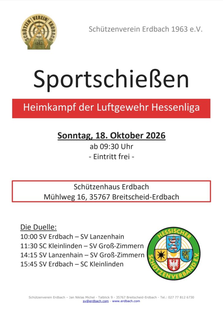 Mehr über den Artikel erfahren Hessenliga-Auftakt in Erdbach am 18.10.2026
