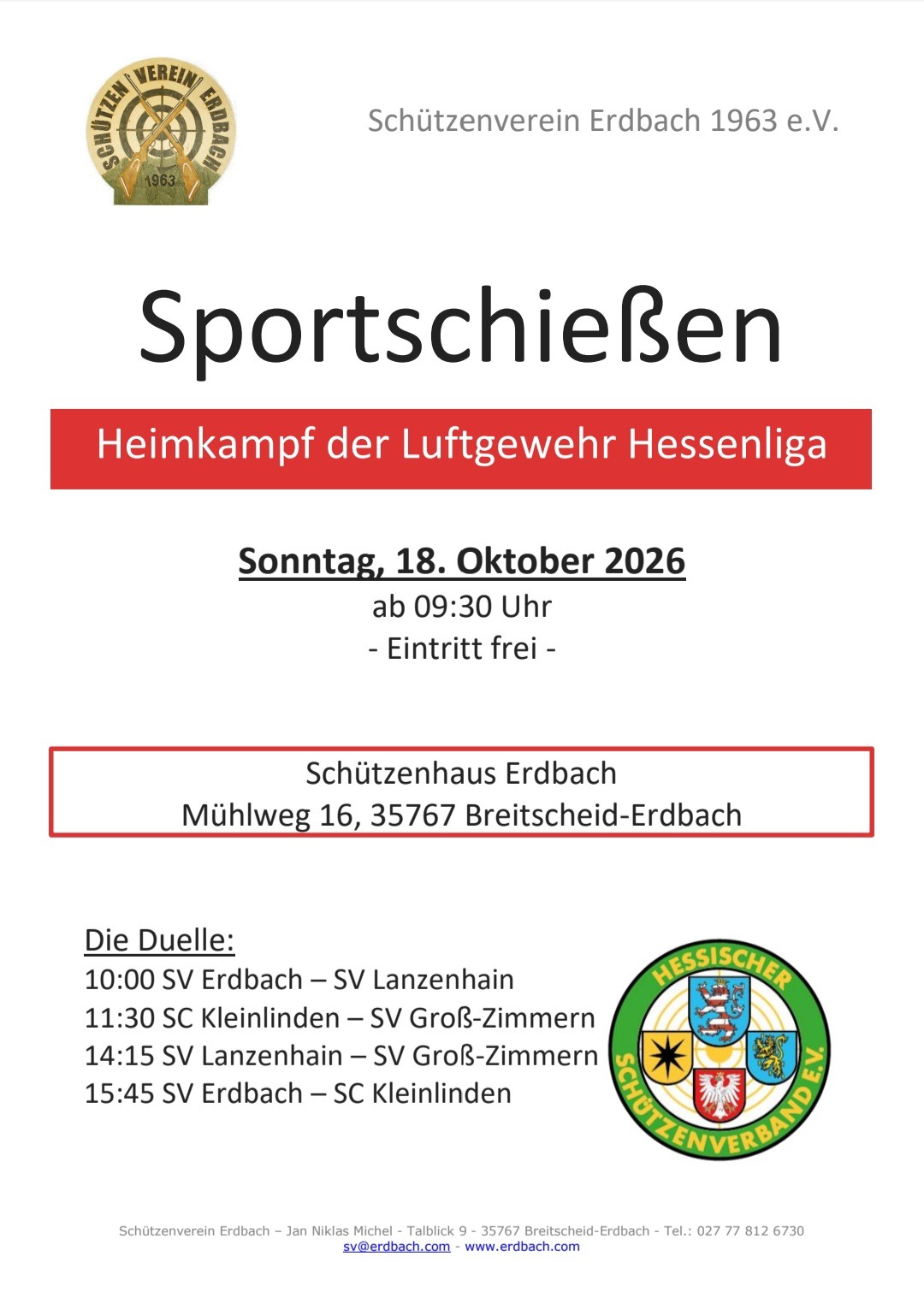 Du betrachtest gerade Hessenliga-Auftakt in Erdbach am 18.10.2026